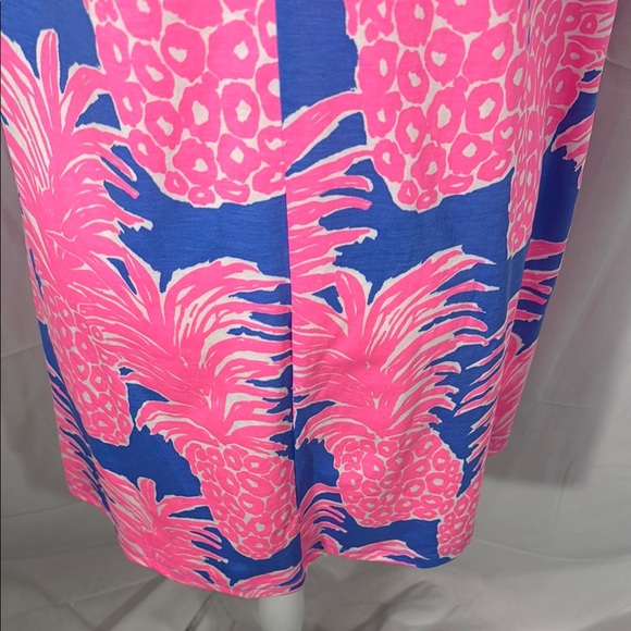 Lilly Pulitzer Pink and Blue Tropical Print Dress Size Small - Picture 7 of 8